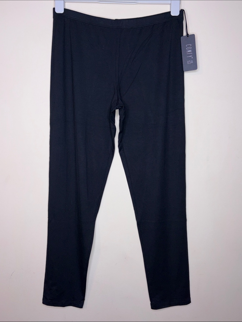 Comfy USA Stretch Black Leggings Pants Size XL